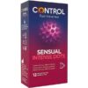 Control Sensual Xtra Dots - Boite de 12 préservatifs